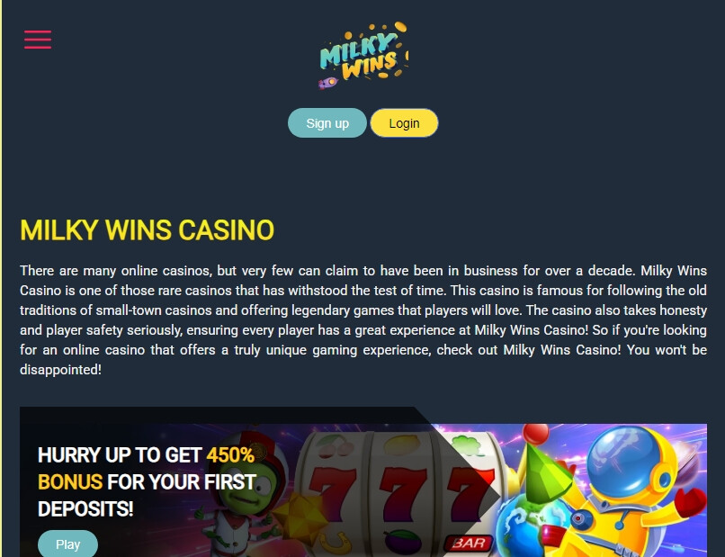 Play at Milky Wins Casino A Stellar Gaming Experience Awaits